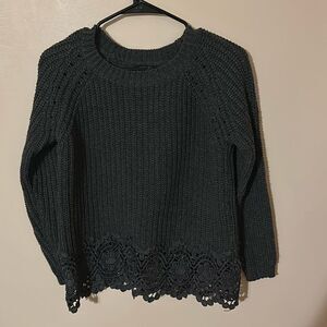 Papermoon grey lace bottom sweater